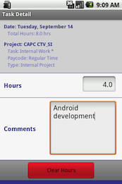 Android project detail screenshot